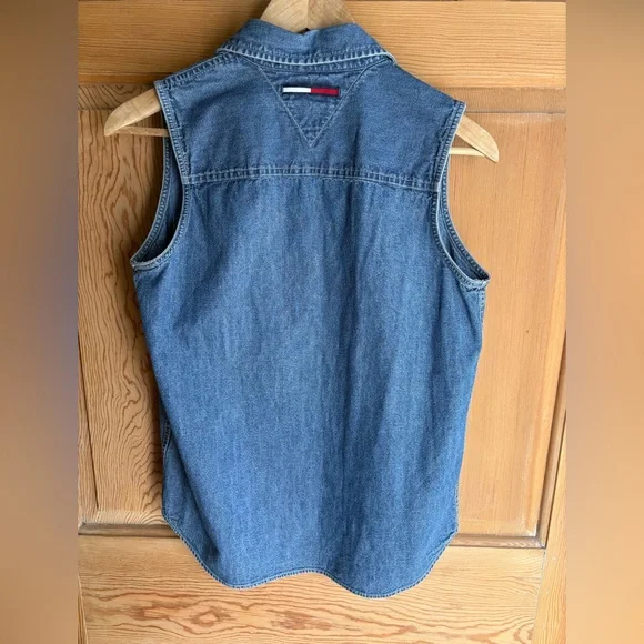 Tommy Hilfiger Denim Button-Up Tank | Heritage | Size 6 - Picture 5 of 6